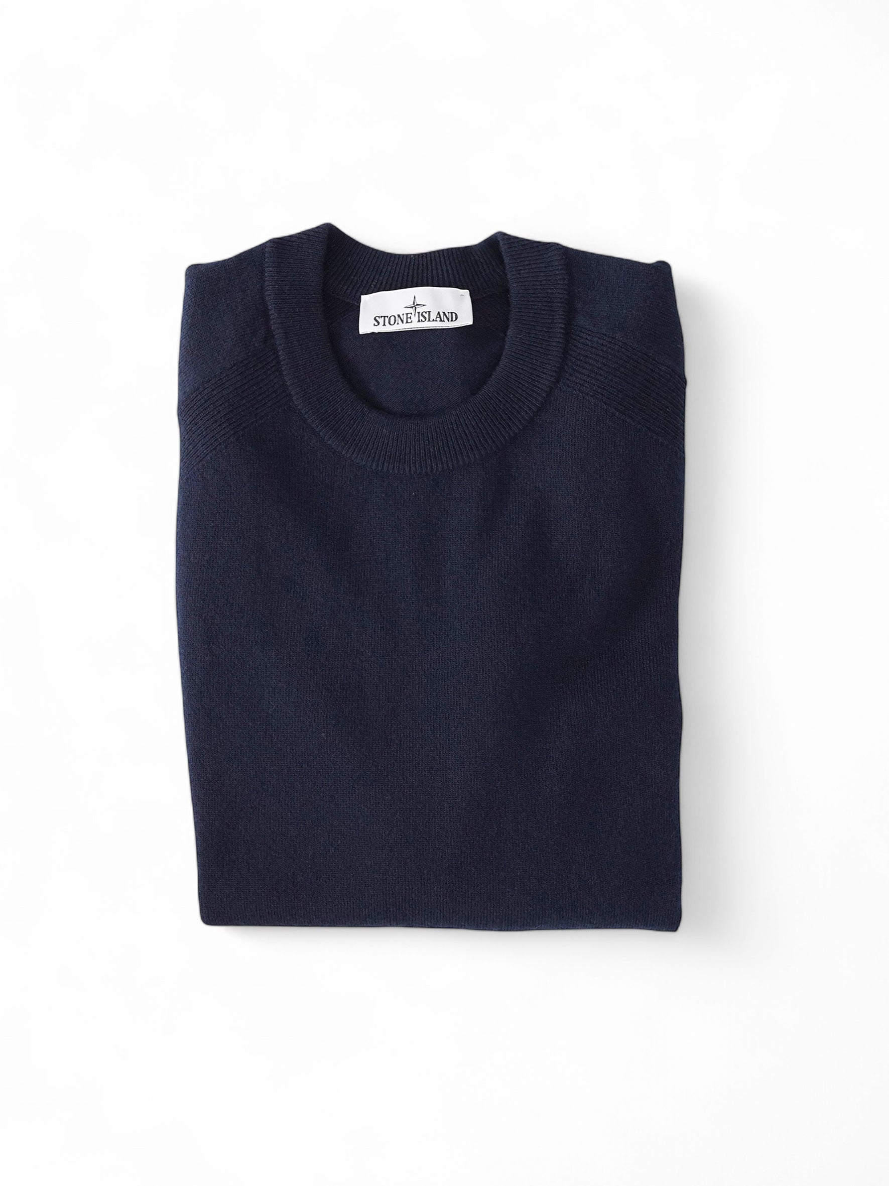 Dark blue wool roundneck
